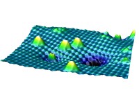 STM image of oxygen on an anatase surface
